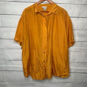 [Adrian Jordan] Vintage Mustard Button Down Shirt